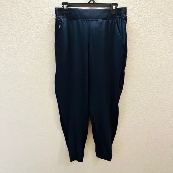Athleta Brooklyn Jogger Pants Women’s 10 Navy Blue Stretch Travel Athleisure - Picture 3 of 10